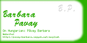 barbara pavay business card